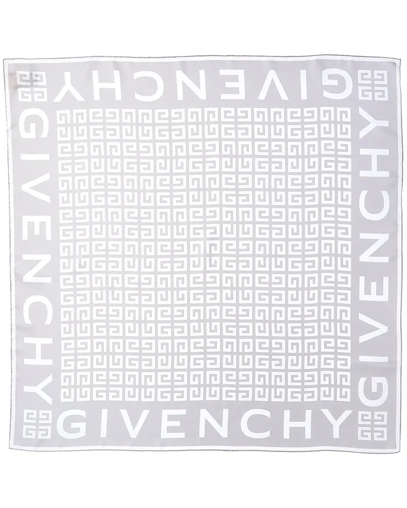 Givenchy 4G All-Over Silk Scarf Grey