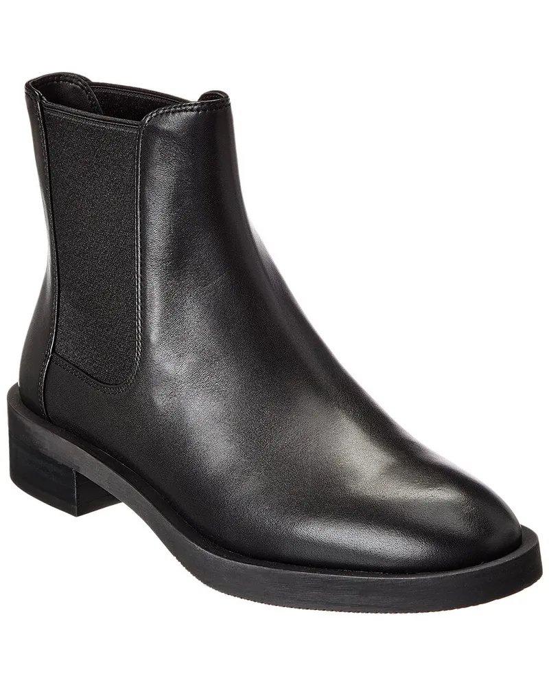 Stuart Weitzman Sondra Sleek Leather Bootie Black