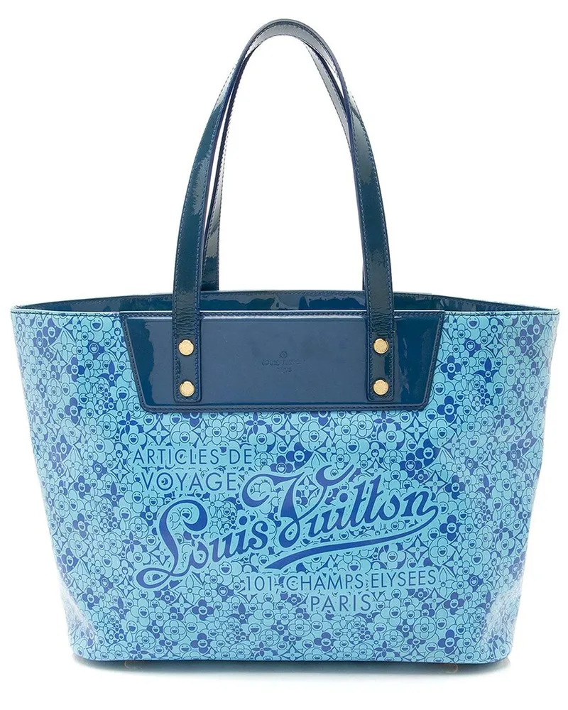 Louis Vuitton Blue Leather Limited Edition Cosmic Blossom PM (Authentic Pre-  Loved Nocolor