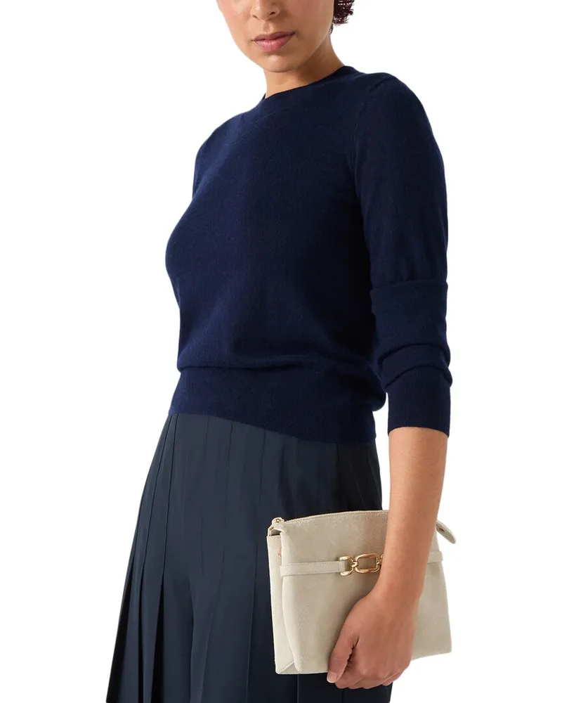 L.K.Bennett  Ashley Wool & Cashmere-Blend Knitted Top Blue