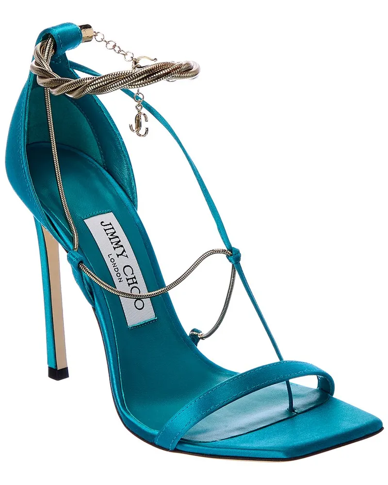 Jimmy Choo Oriana 110 Satin Sandal Blue