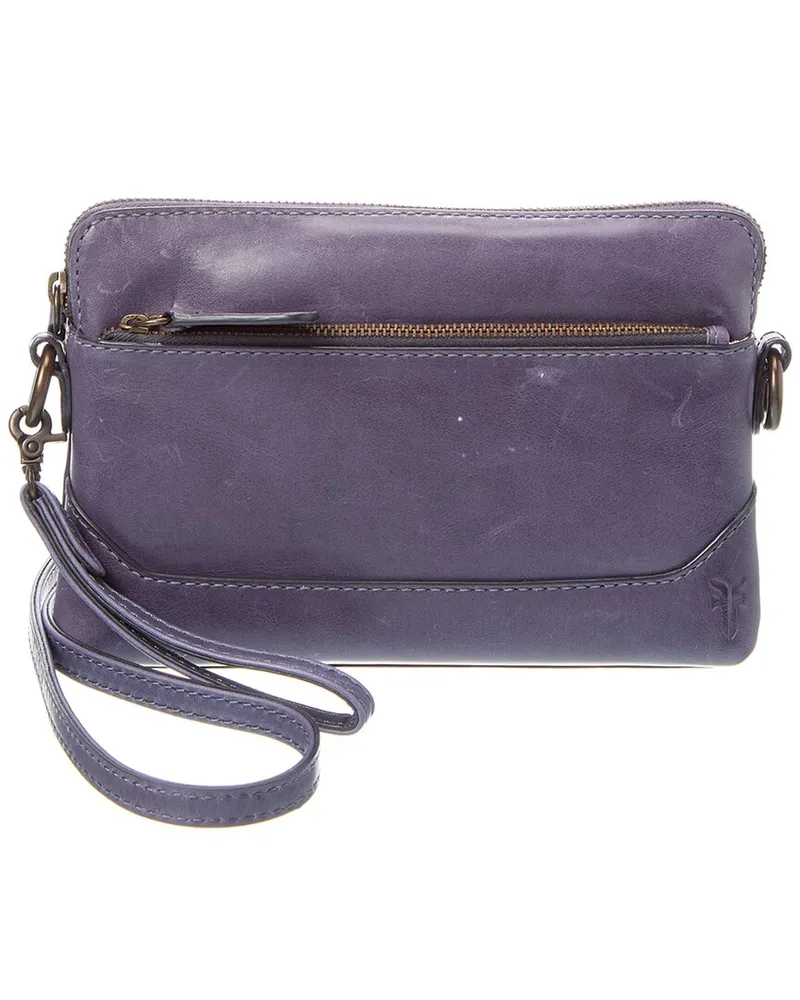 Frye Melissa Leather Crossbody Wristlet Purple
