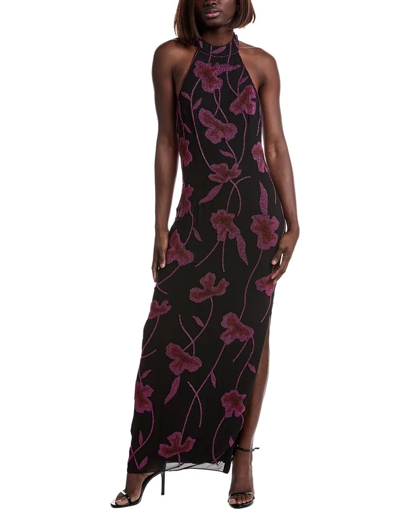 Aidan Mattox Aiden Mattox Halter Maxi Dress Black