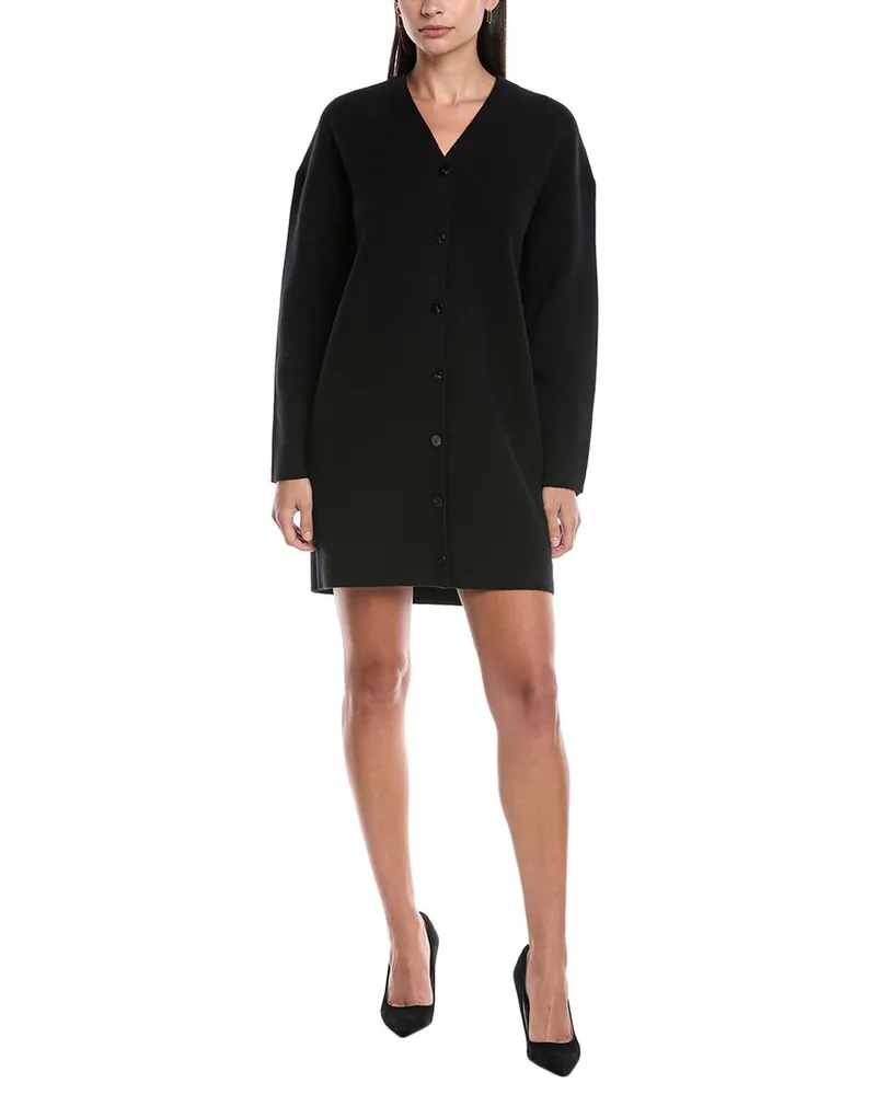 Theory Wool & Cashmere-Blend Midi Dress Black
