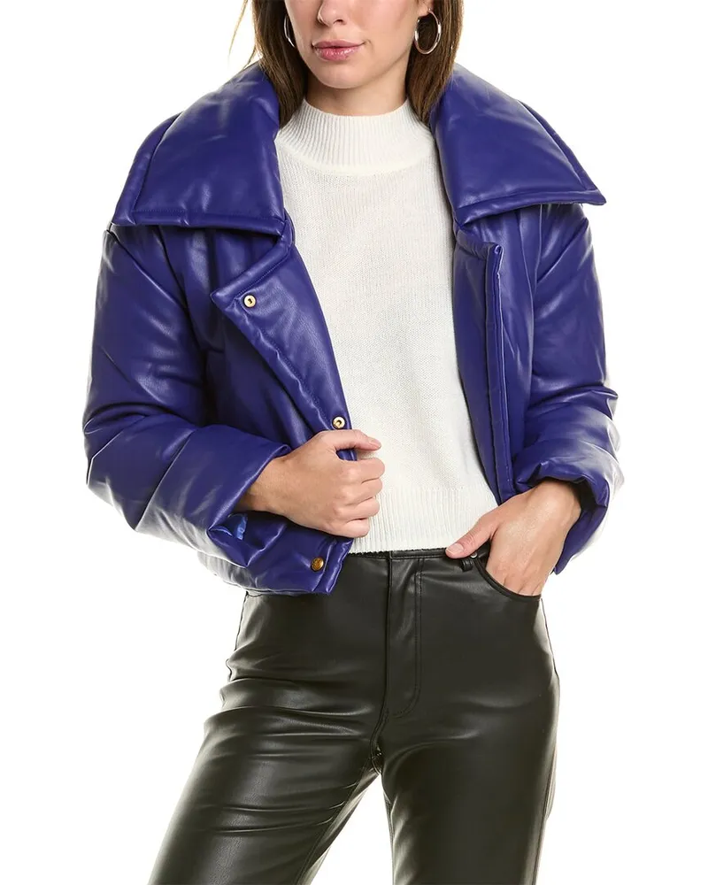 Rebecca Minkoff Cropped Padded Moto Jacket Nocolor