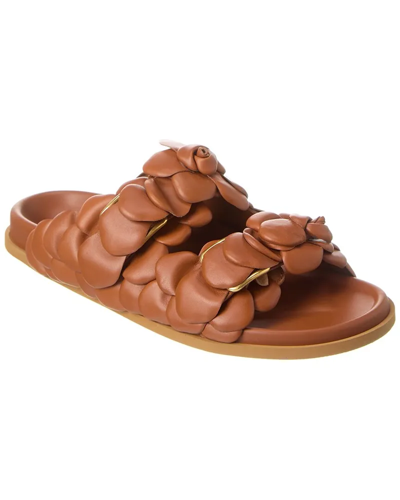 Valentino Garavani Leather Slide Brown