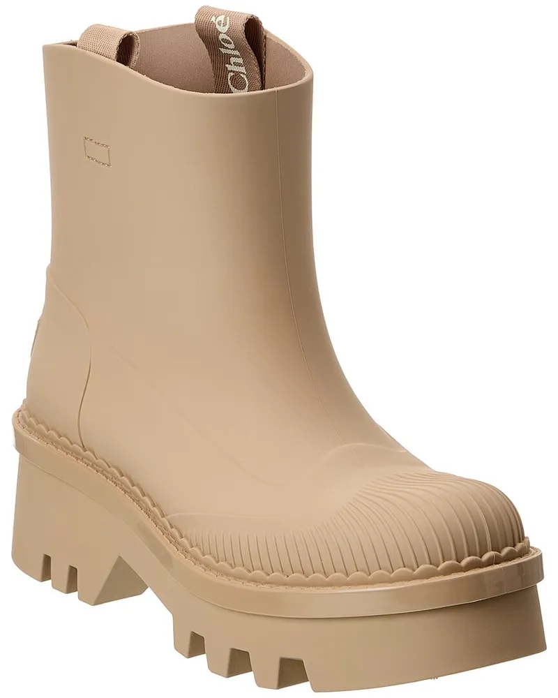 Chloé Raina Rubber Bootie Beige