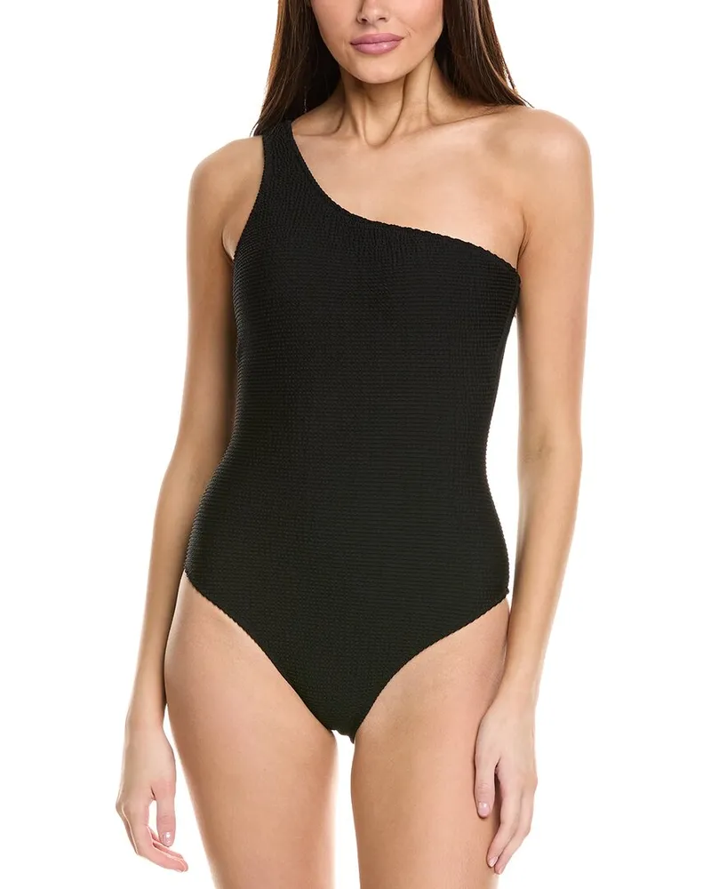 Milly Joni One-Shoulder One-Piece Black