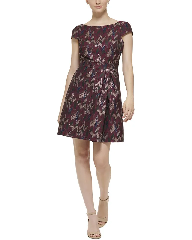 Vince Camuto Jacquard A-Line Dress Nocolor