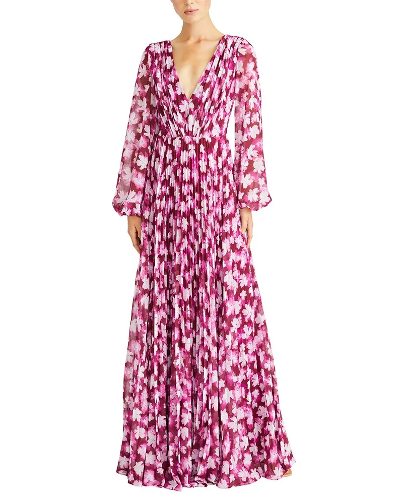 Monique Lhuillier Melanie Chiffon Maxi Dress Nocolor