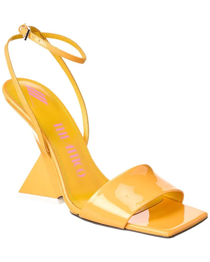 ATTICO Ankle Strap Patent Sandal Orange