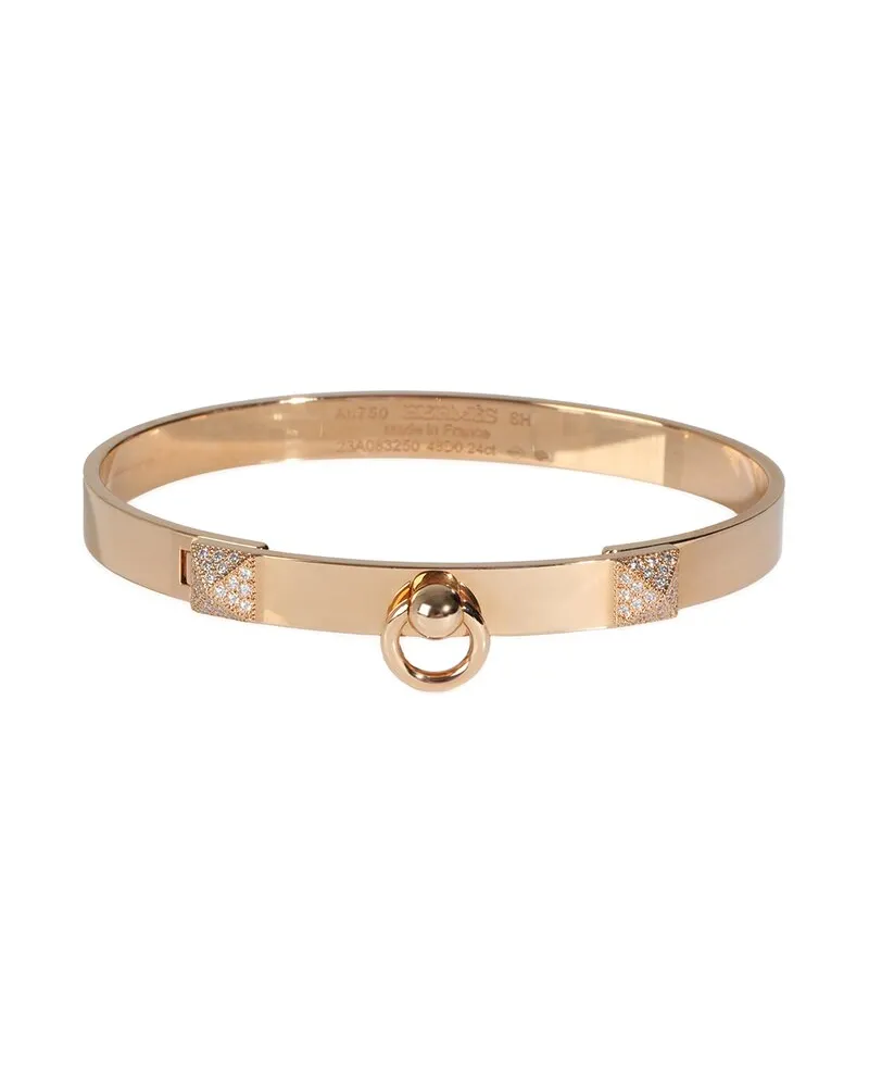 Hermès Collier de Chien 18K Rose Gold 0.48 ct. tw. Diamond Bracelet (Authentic Pre-Loved Nocolor