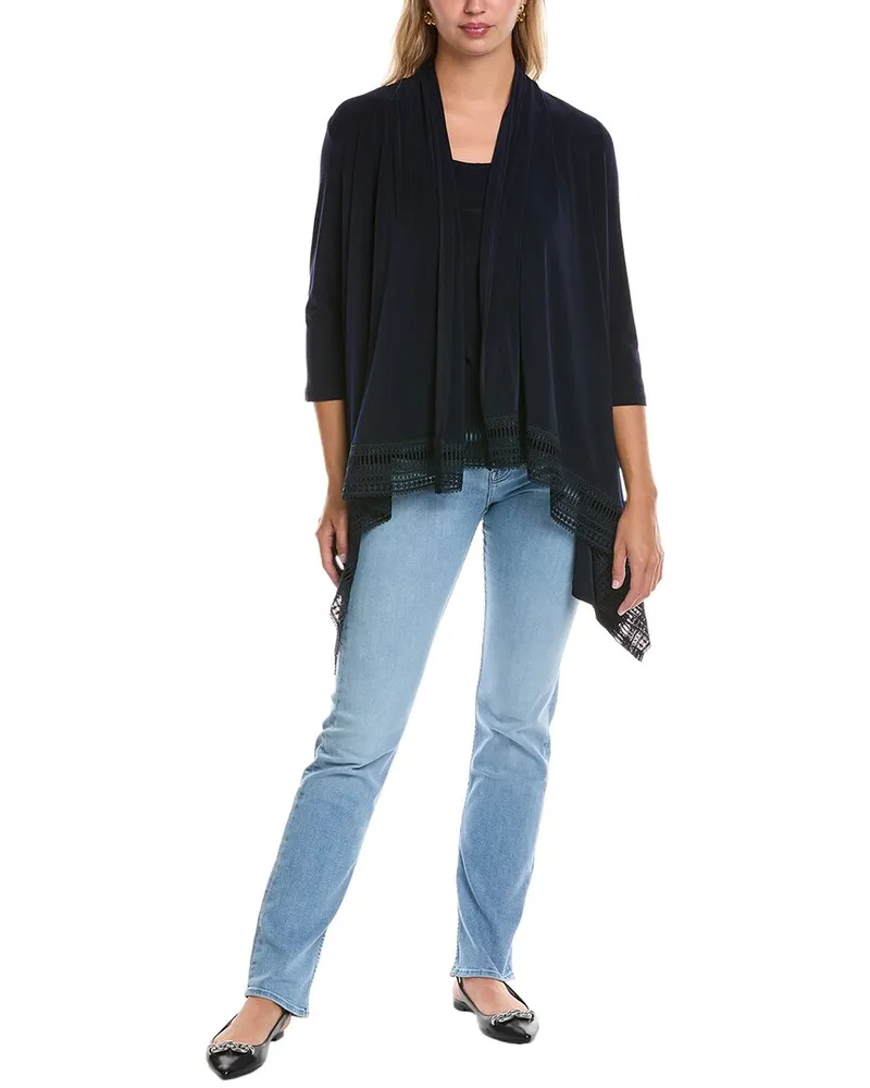 Joseph Ribkoff Lace Hem Cardigan Blue