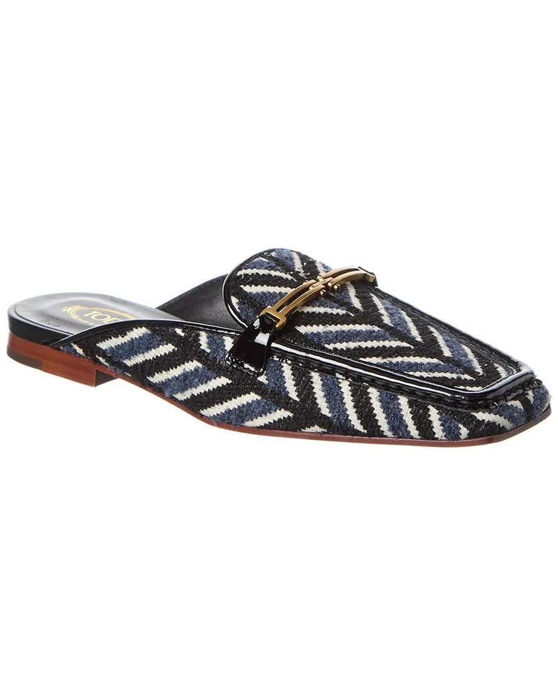 TOD'S TOD’s Canvas & Leather Mule Blue