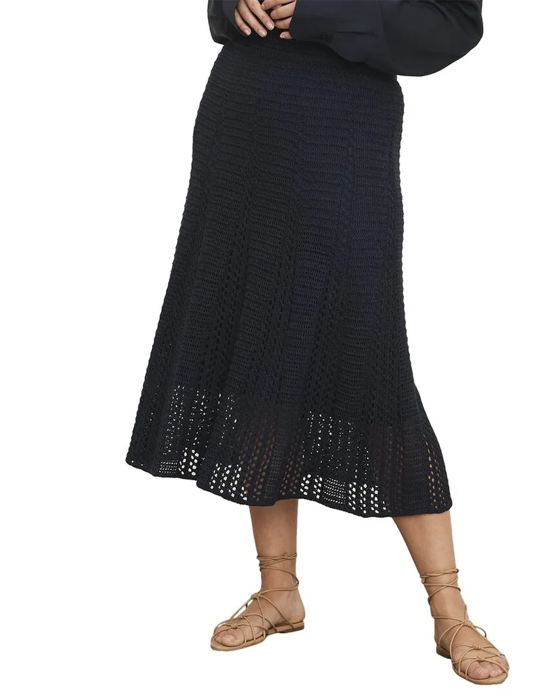 Vince Godet Crochet Skirt Nocolor