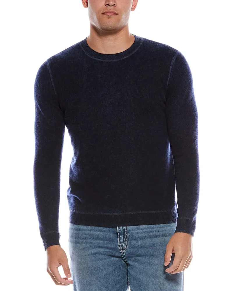 Autumn Cashmere Inked Cashmere Crewneck Sweater Blue