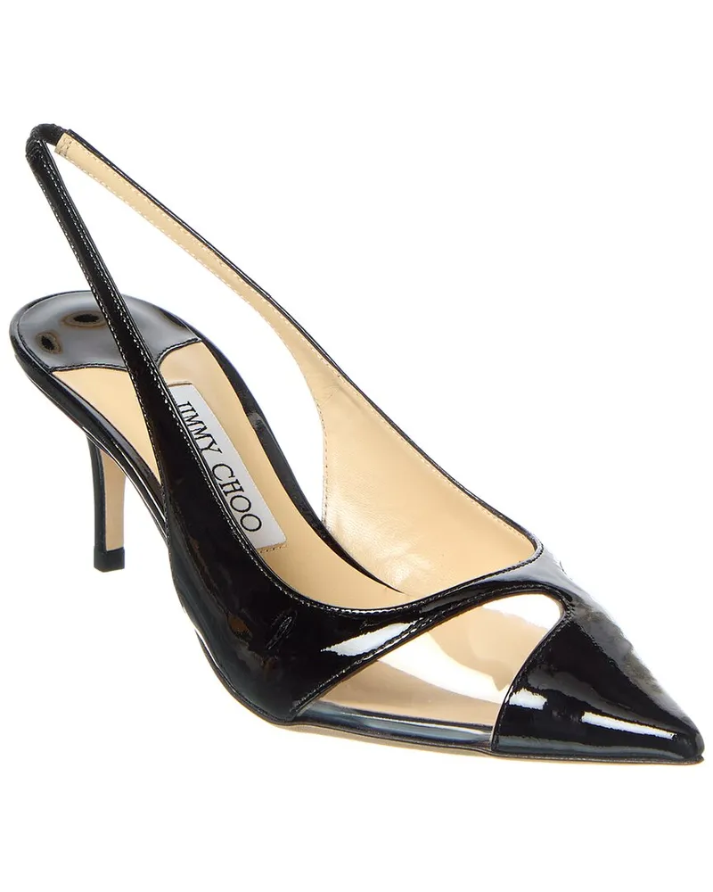 Jimmy Choo Ginnie 65 Leather Slingback Pump Black