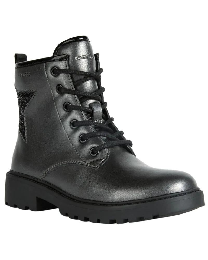 Geox Casey Star Leather Boot Grey