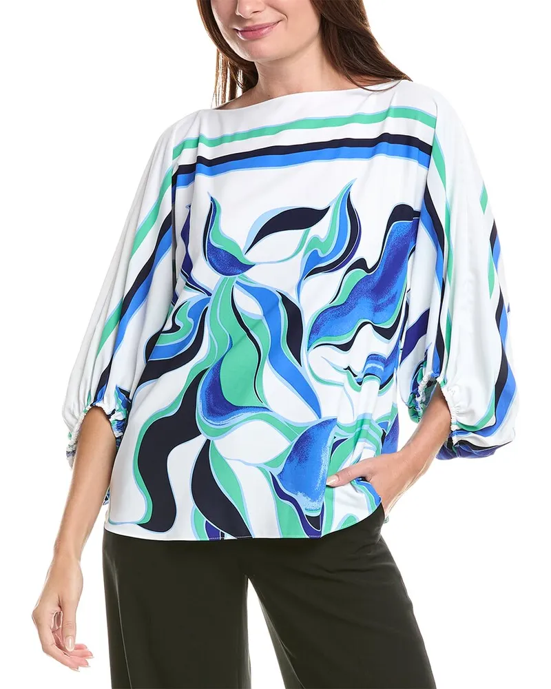 Joseph Ribkoff Balloon Sleeve Blouse White