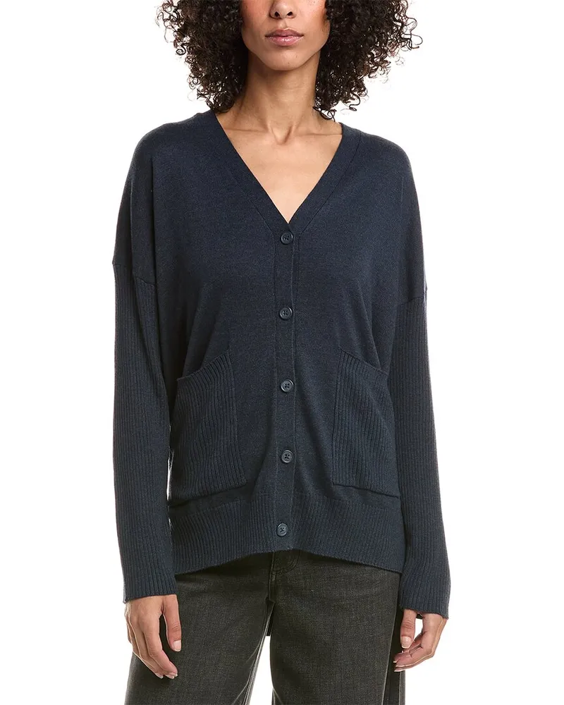 Splendid Rib Mix Cardigan Blue