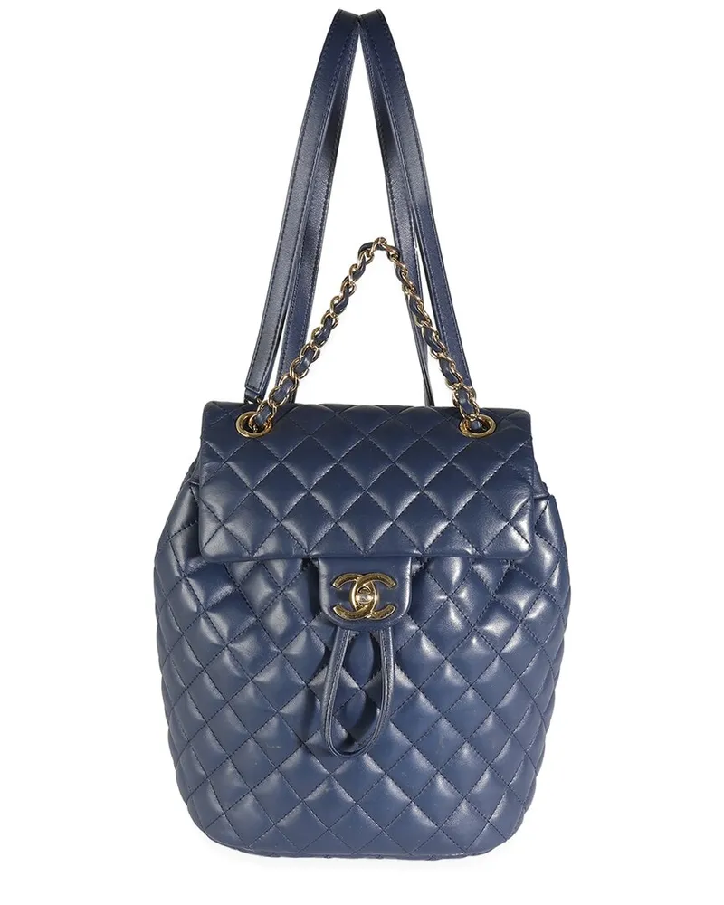 Chanel Blue Quilted Leather Small Urban Spirit Backpack (Authentic Pre-Loved Nocolor