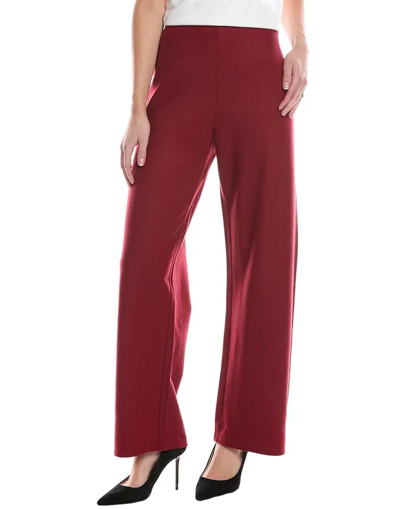 Eileen Fisher Straight Wool Pant Red