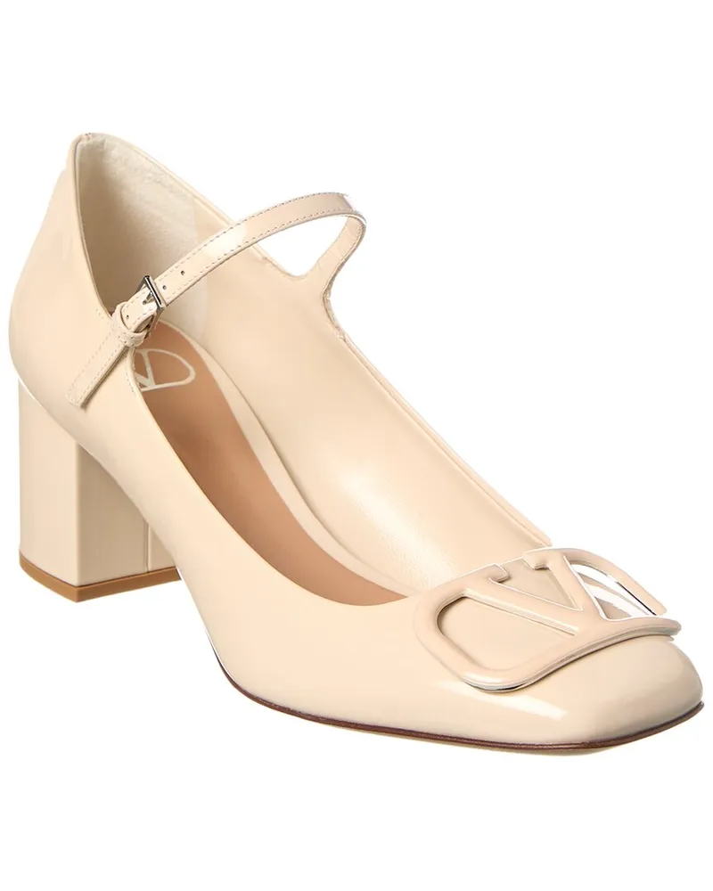 Valentino Garavani VLogo 60 Patent Pump White