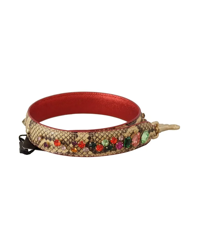 Dolce & Gabbana Python Bag Strap Beige