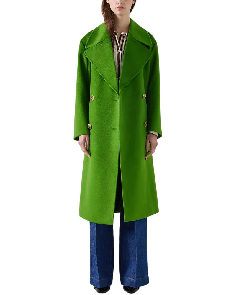 L.K.Bennett  Amor Wool Coat Green