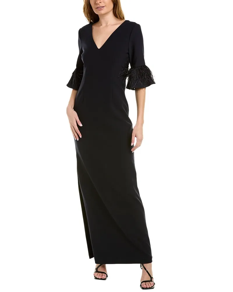 Aidan Mattox V-Neck Gown Purple