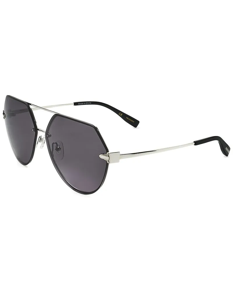 Trussardi Unisex STR454FL 003AS 63mm Sunglasses Black