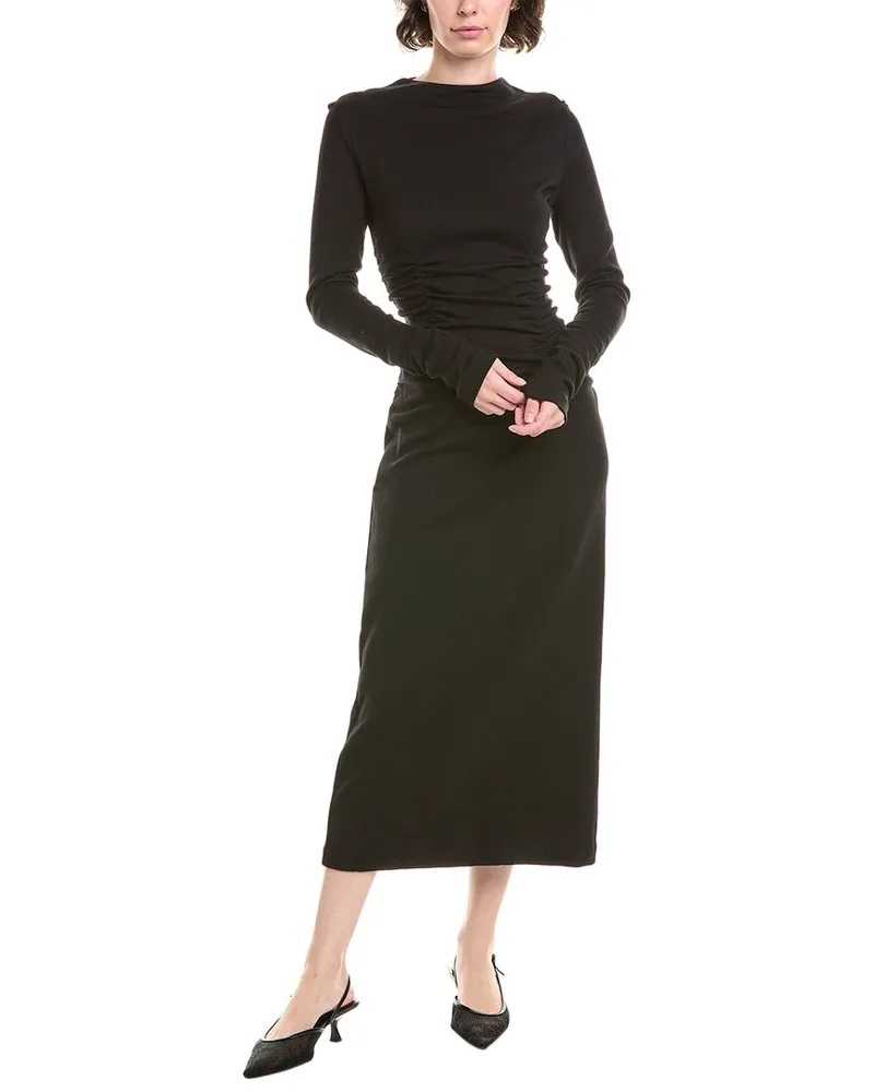 SPORTMAX A-Line Jersey Wool-Blend Dress Black