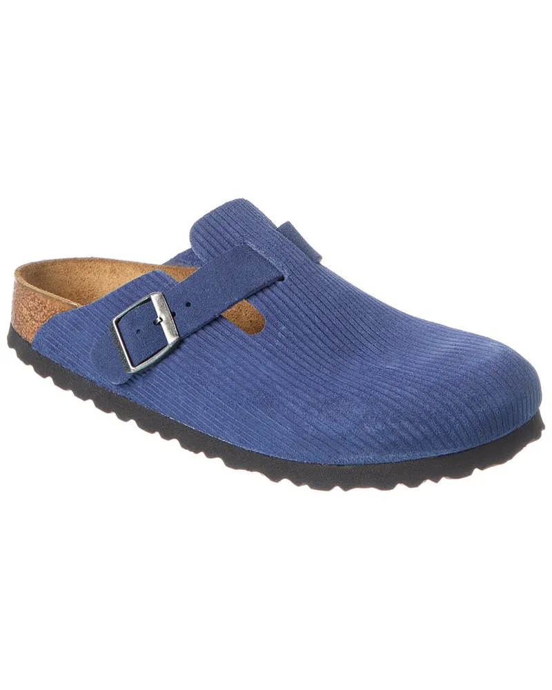 Birkenstock Boston BS Narrow Suede Clog Blue