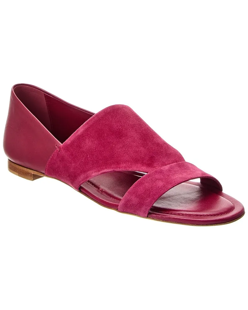 TOD'S TOD’s Leather & Suede Sandal Red