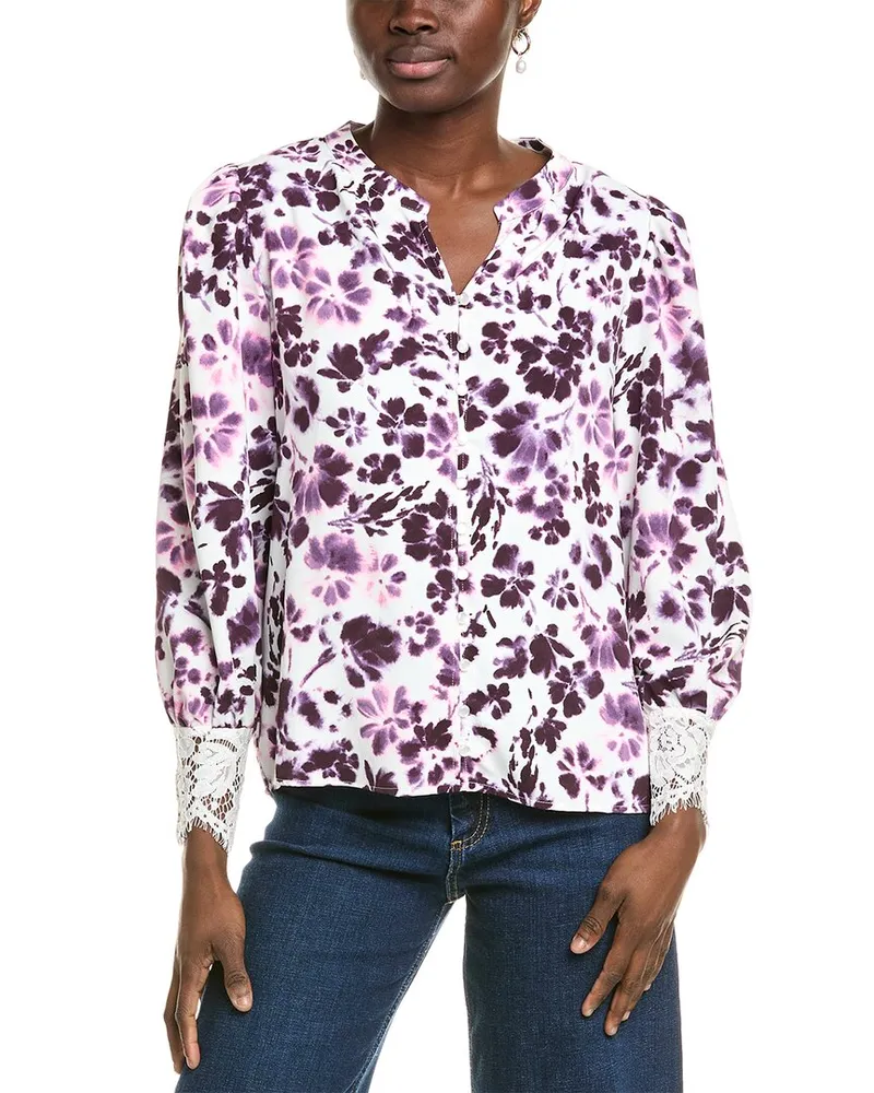Nicole Miller Woven Shirt Purple