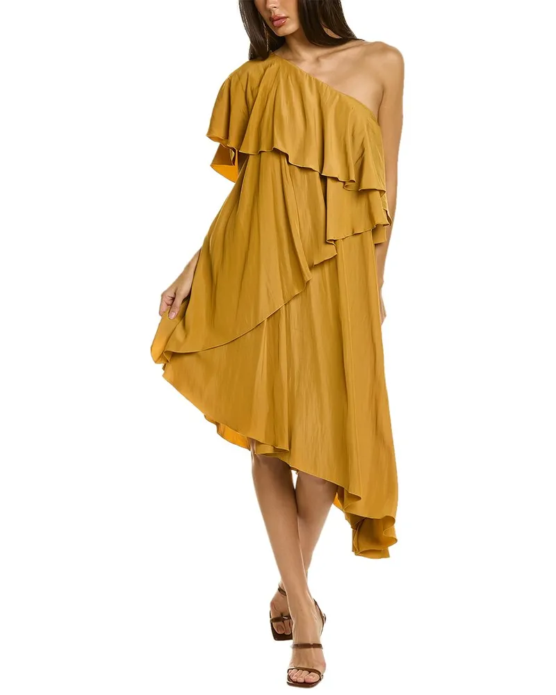 Lanvin One-Shoulder Midi Dress Nocolor