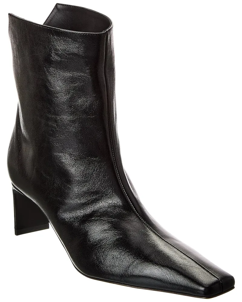 KHAITE Ona Leather Bootie Black