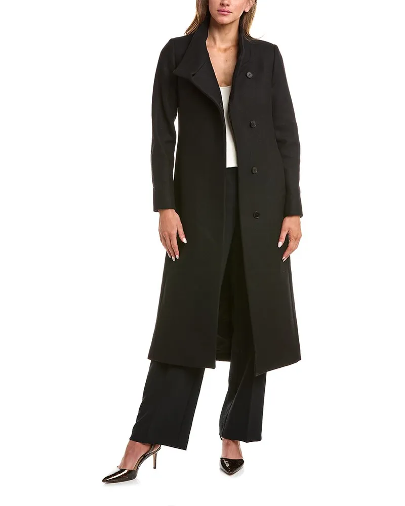 Reiss Nrd Mischa Wool-Blend Blend Long Length Coat Black