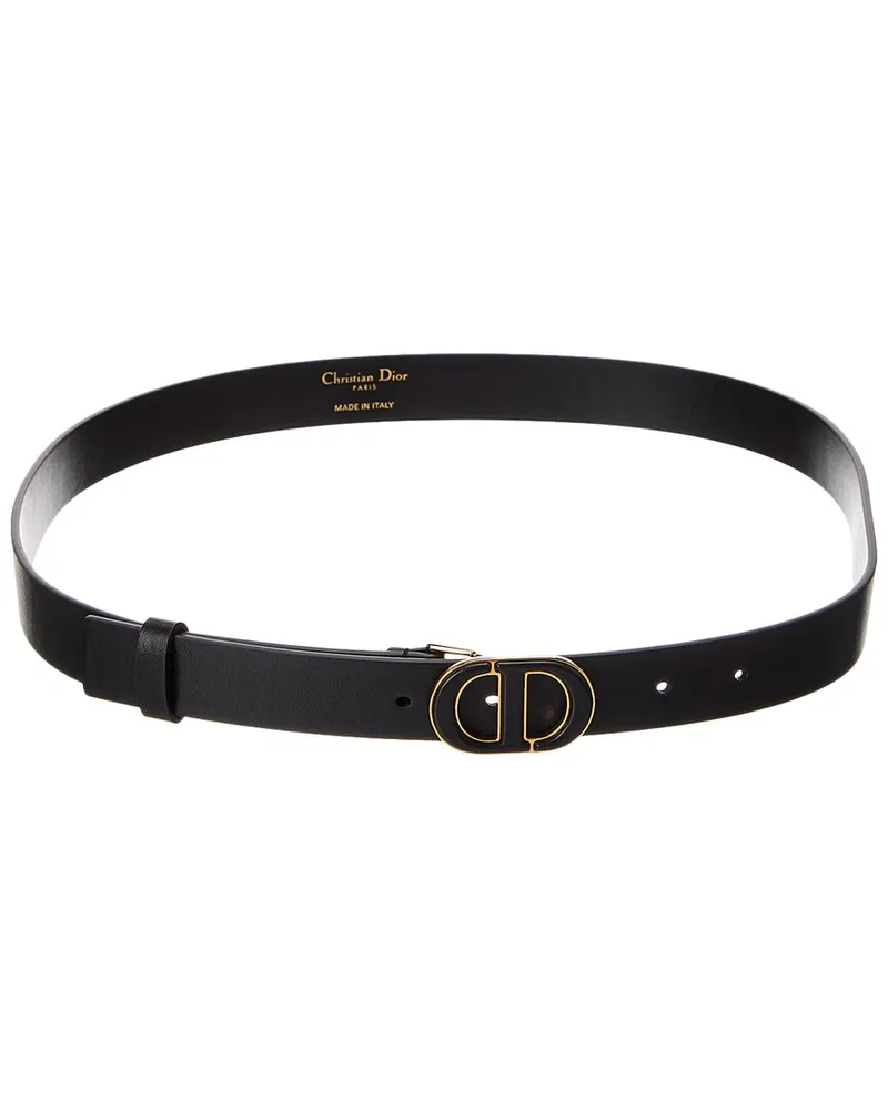 Dior 30 Montaigne Leather Belt Black