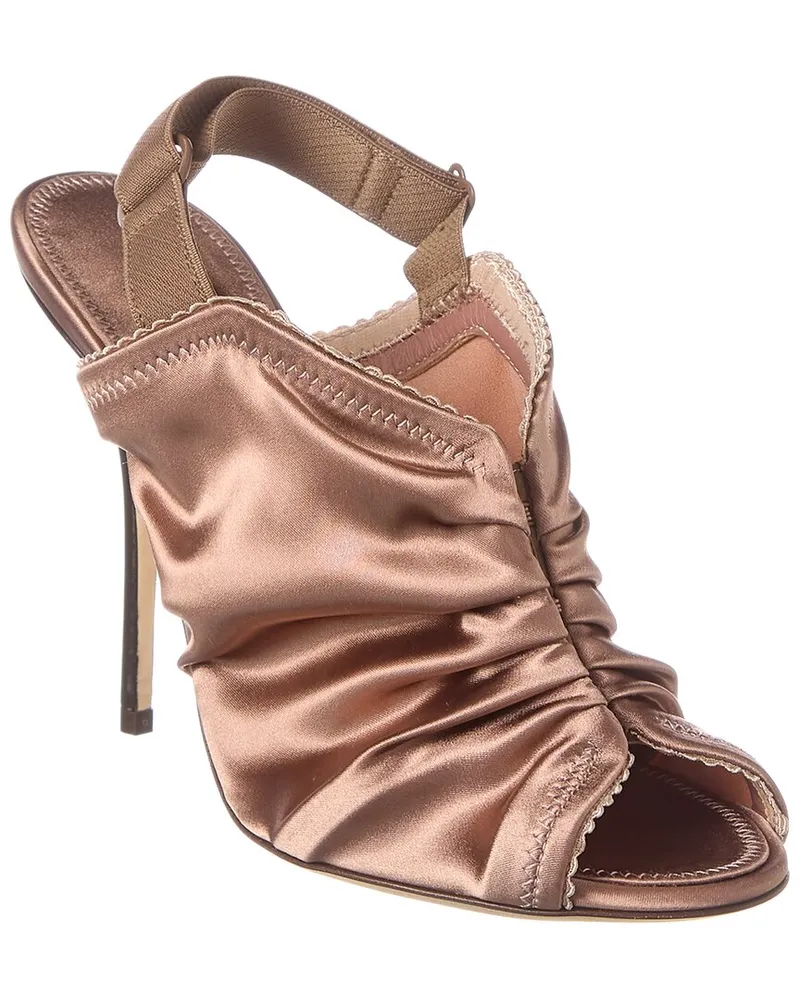 Dolce & Gabbana Corset Satin Slingback Sandal Pink