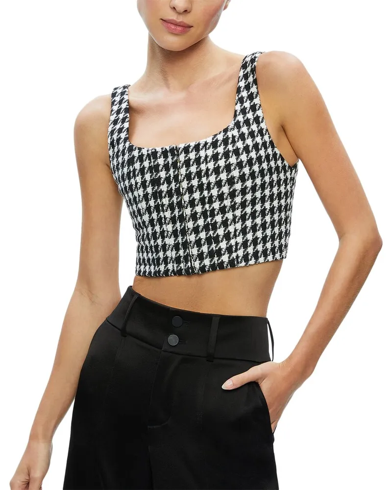 Alice + Olivia Breslin Boned Corset Top Nocolor