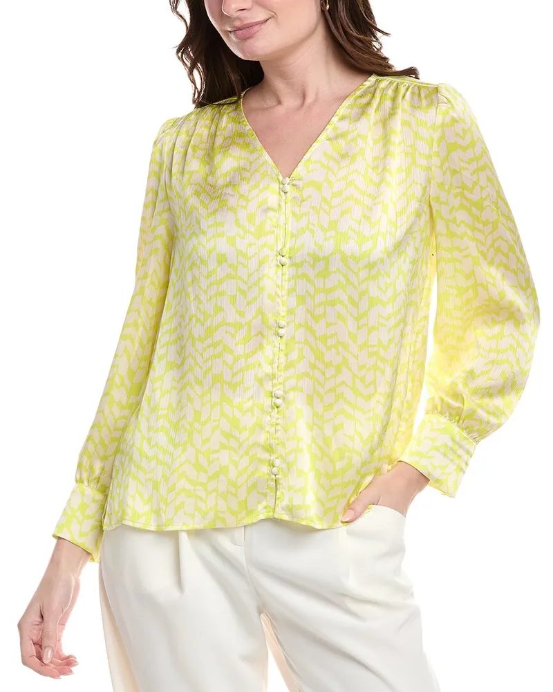Vince Camuto Shirred Blouse Green