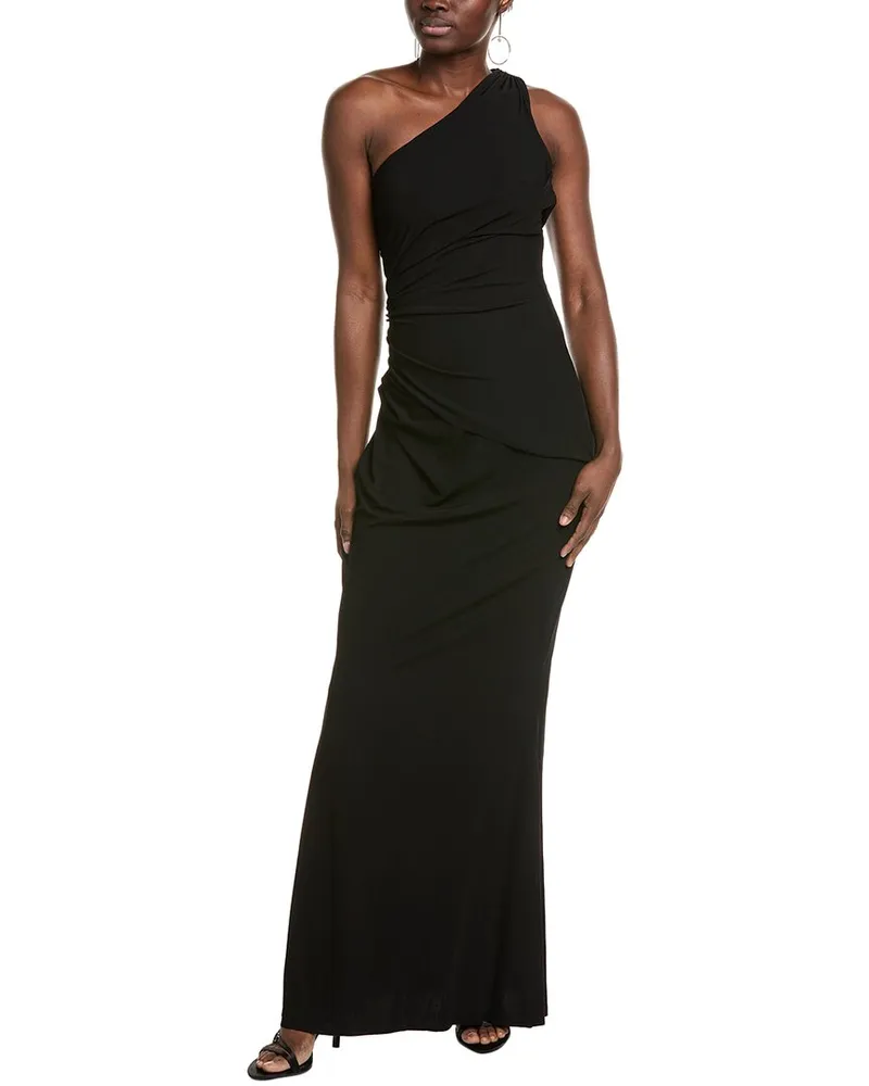 Chiara Boni Yuuta One-Shoulder Gown Black