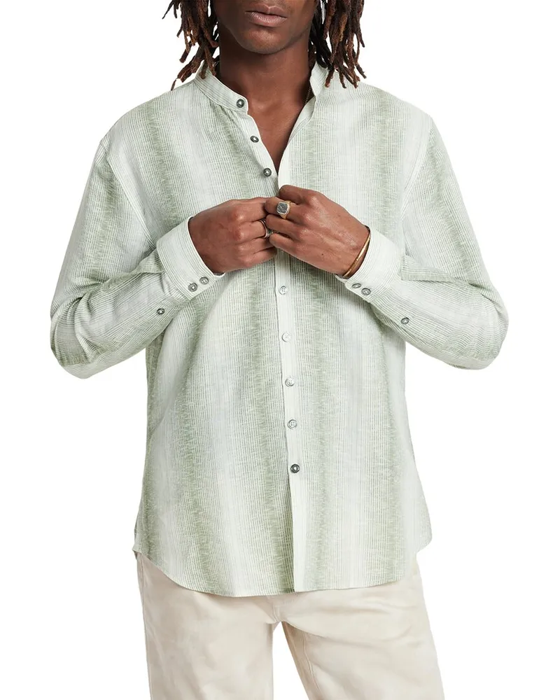 John Varvatos Multi Button Band Collar Shirt Nocolor
