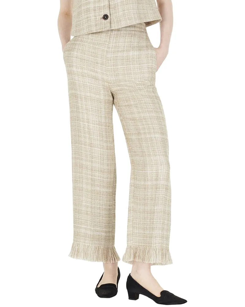 Adam Lippes Sutton Linen & Silk-Blend Pant Nocolor