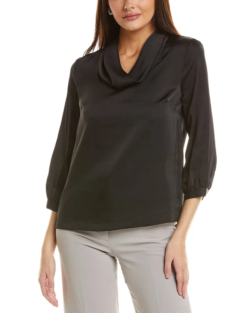 Vince Camuto Cowl Neck 3/4 Sleeve Blouse Nocolor
