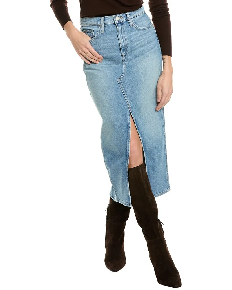 HUDSON Jeans Reconstructed Midi Skirt Blue