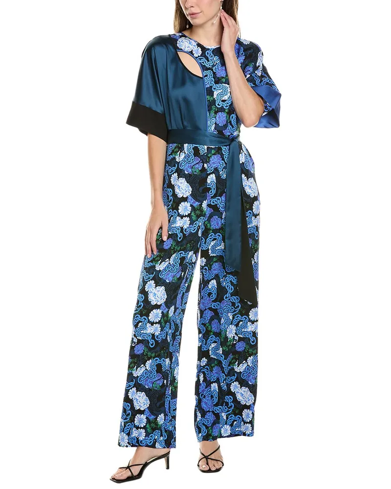 Diane von Furstenberg Marie Rose Jumpsuit Blue