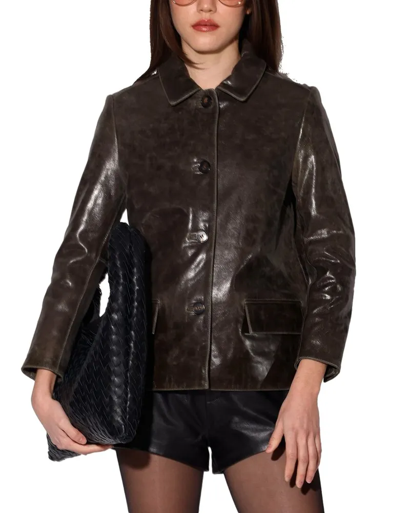 Walter Baker Hillary Leather Jacket Green