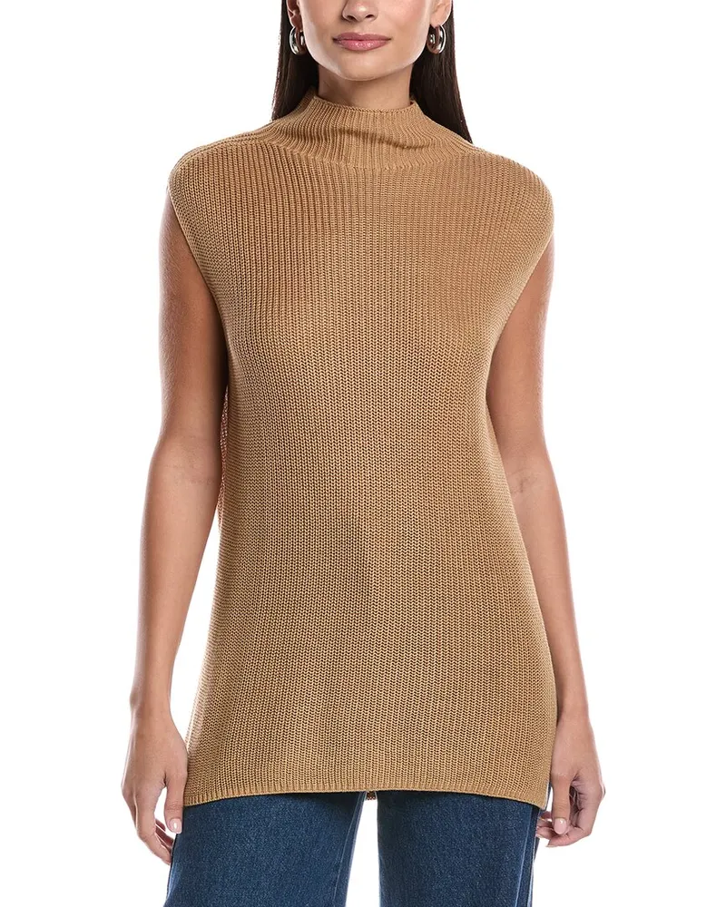 Bella Dahl Mock Neck Sweater Vest Nocolor